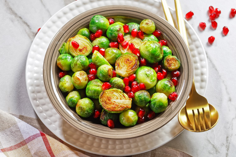 Brussel’s Sprouts with Pomegranate Seeds