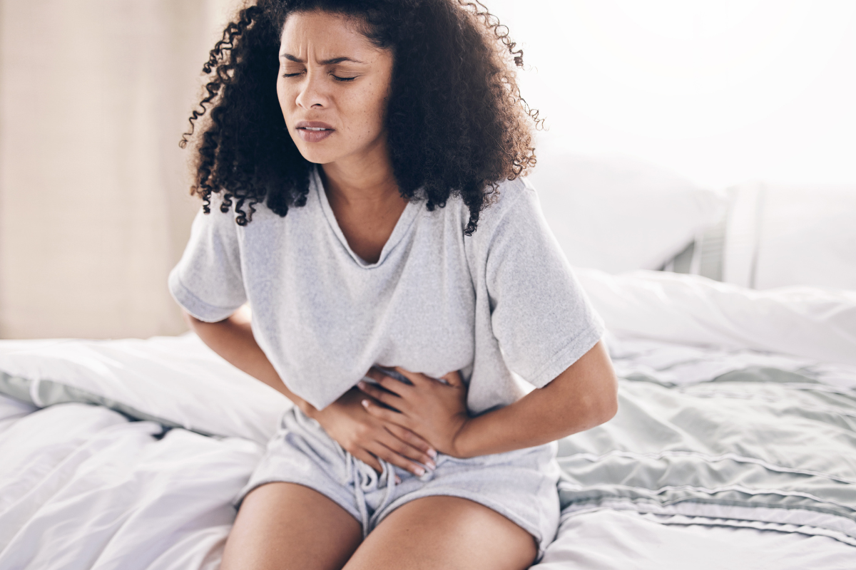 A women experiencing symptoms of low progesterone