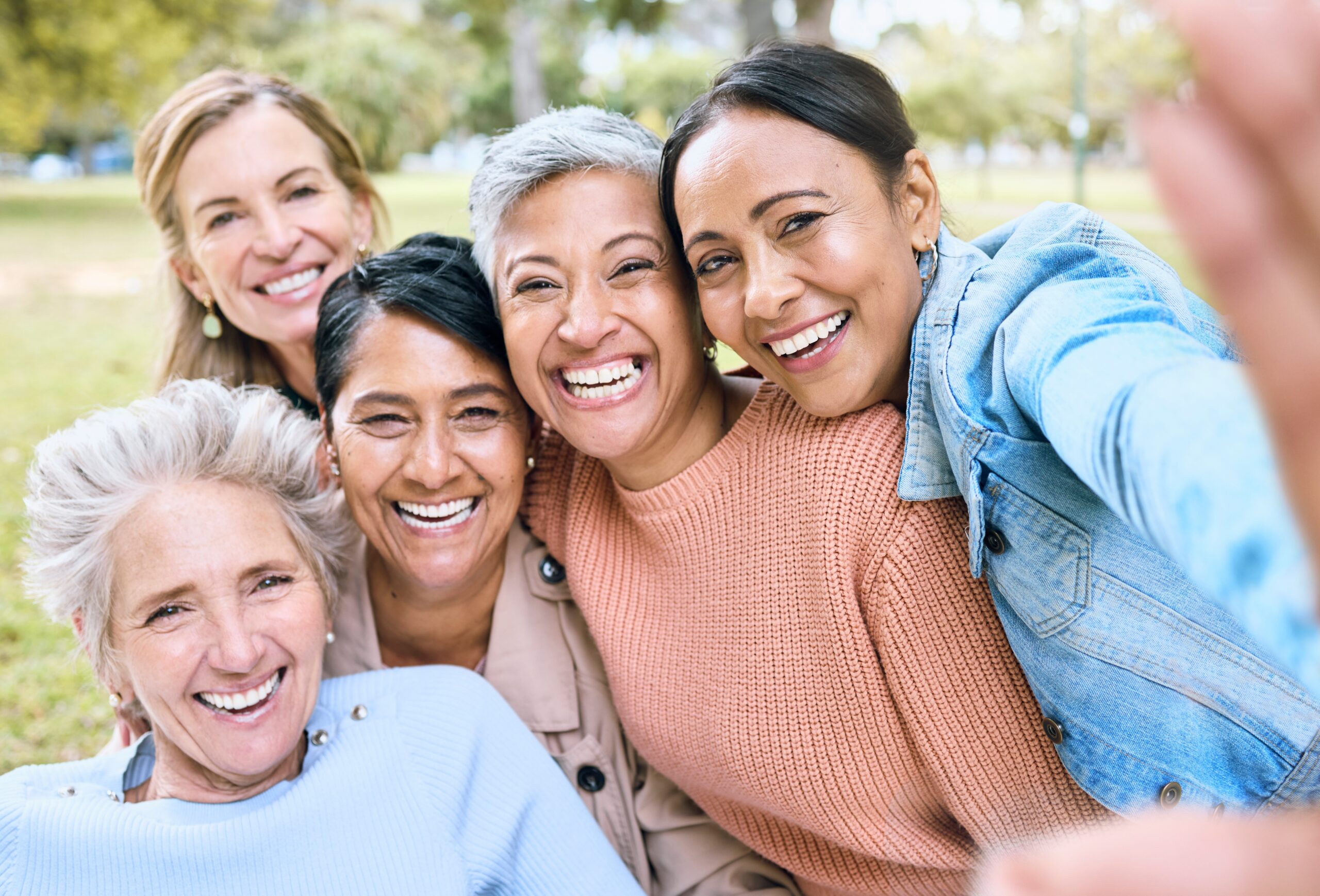 A group of women who have gone through menopause