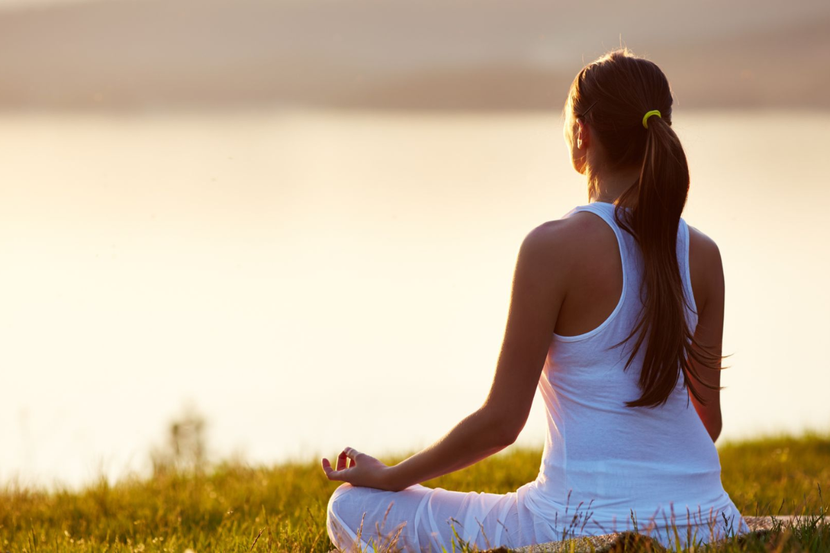 Women with ADHD meditating