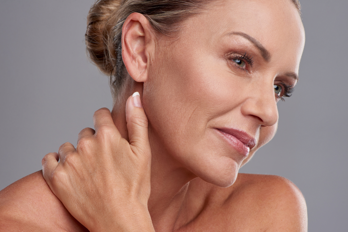Skin ageing and oestrogen image of a women